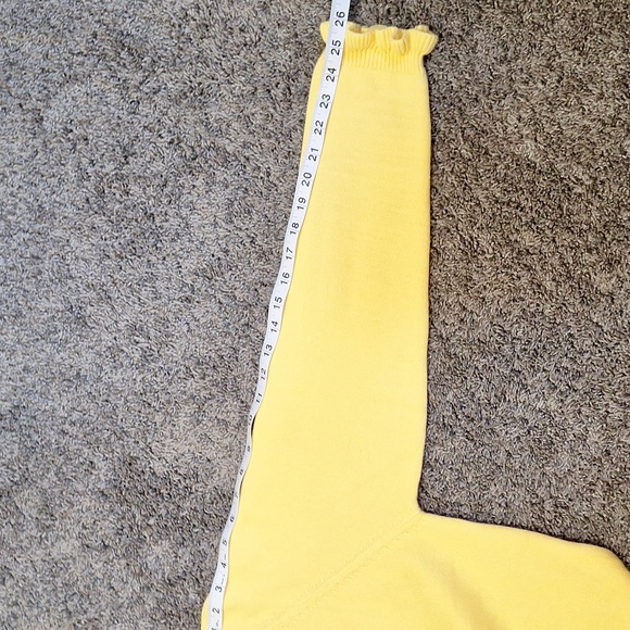 BTFBM pullover 1/4 button relaxed heavy sweater - ruffles - yellow - M - Picture 8 of 10